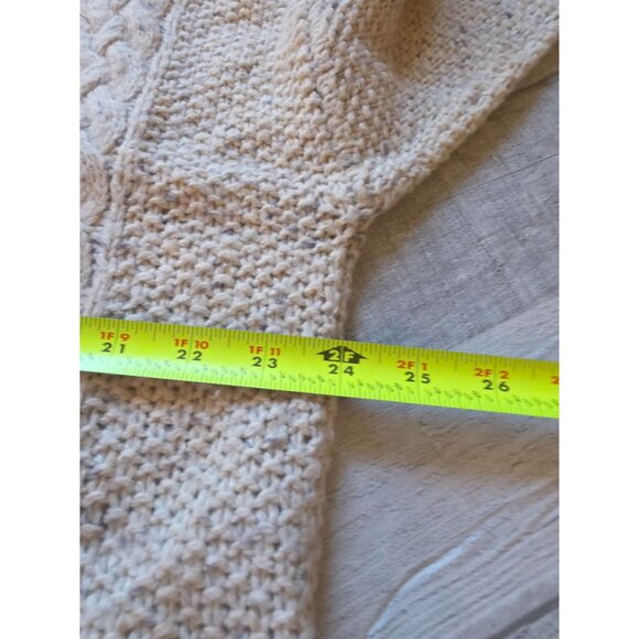 Express Tricot Handknit Cable Knit Sweater -Angora Rabbit Hair Blend High Neck L - Picture 7 of 7
